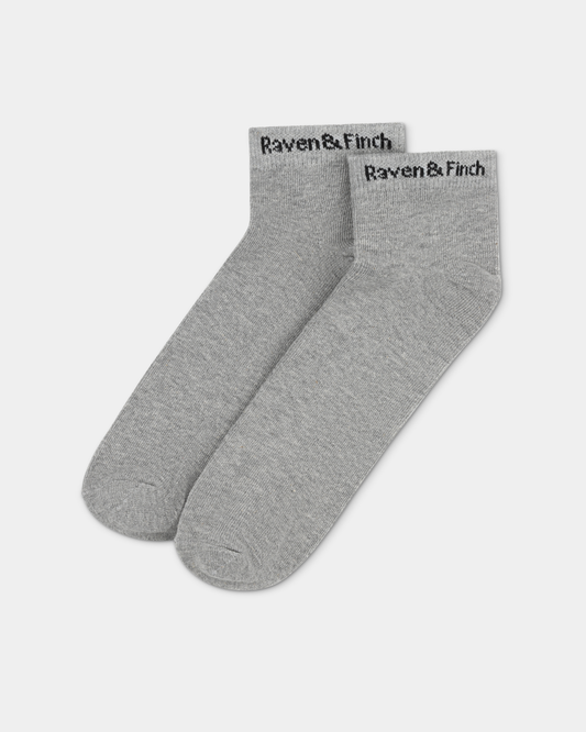 Finch Basics Gray Ankle Socks