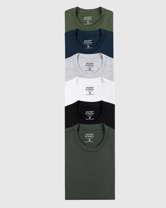 Men’s Crew Neck T-Shirt, Short Sleeve Slim Fit Solid Tee
