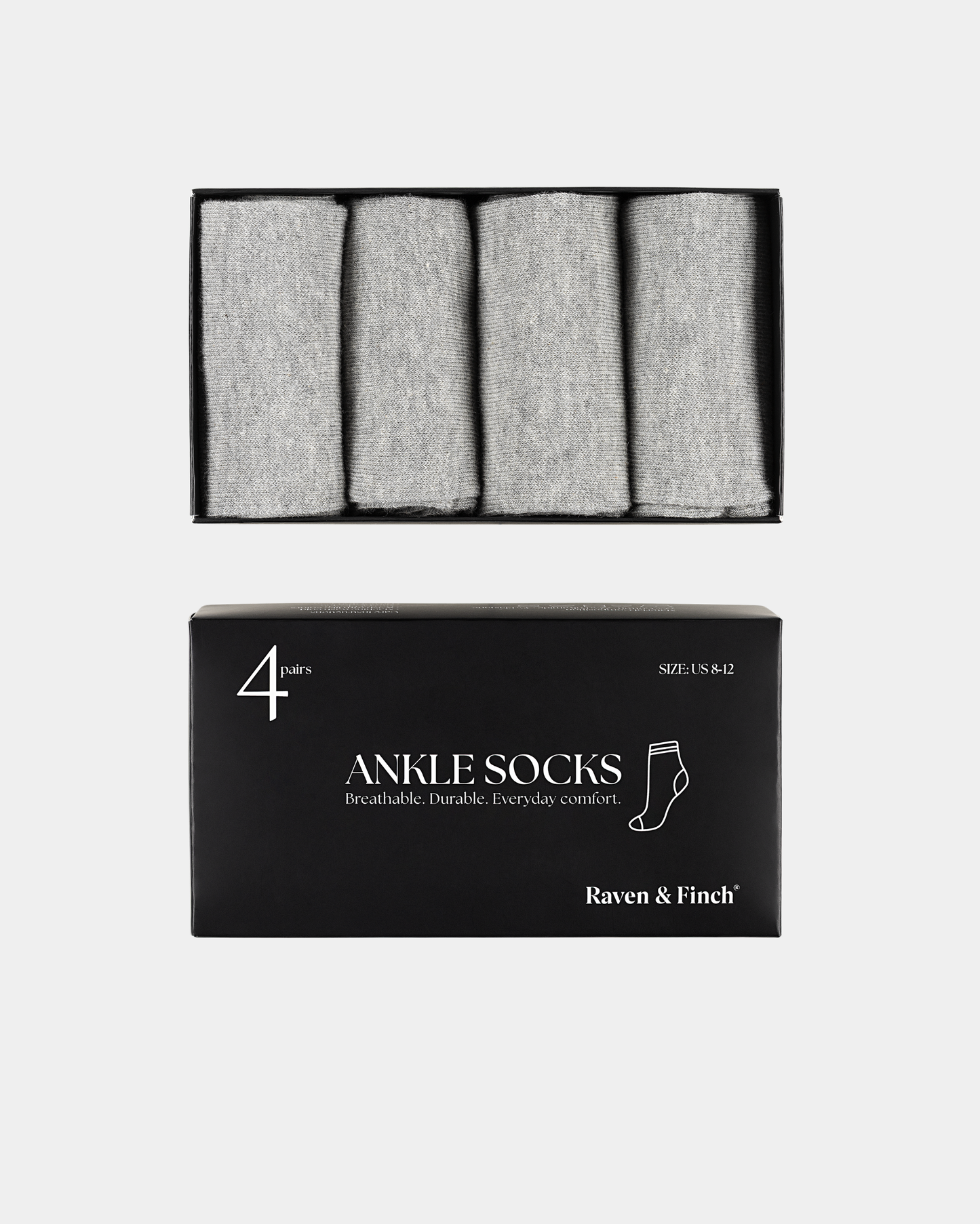 Finch Basics Gray Ankle Socks