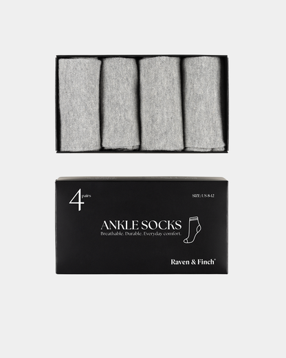 Finch Basics Gray Ankle Socks