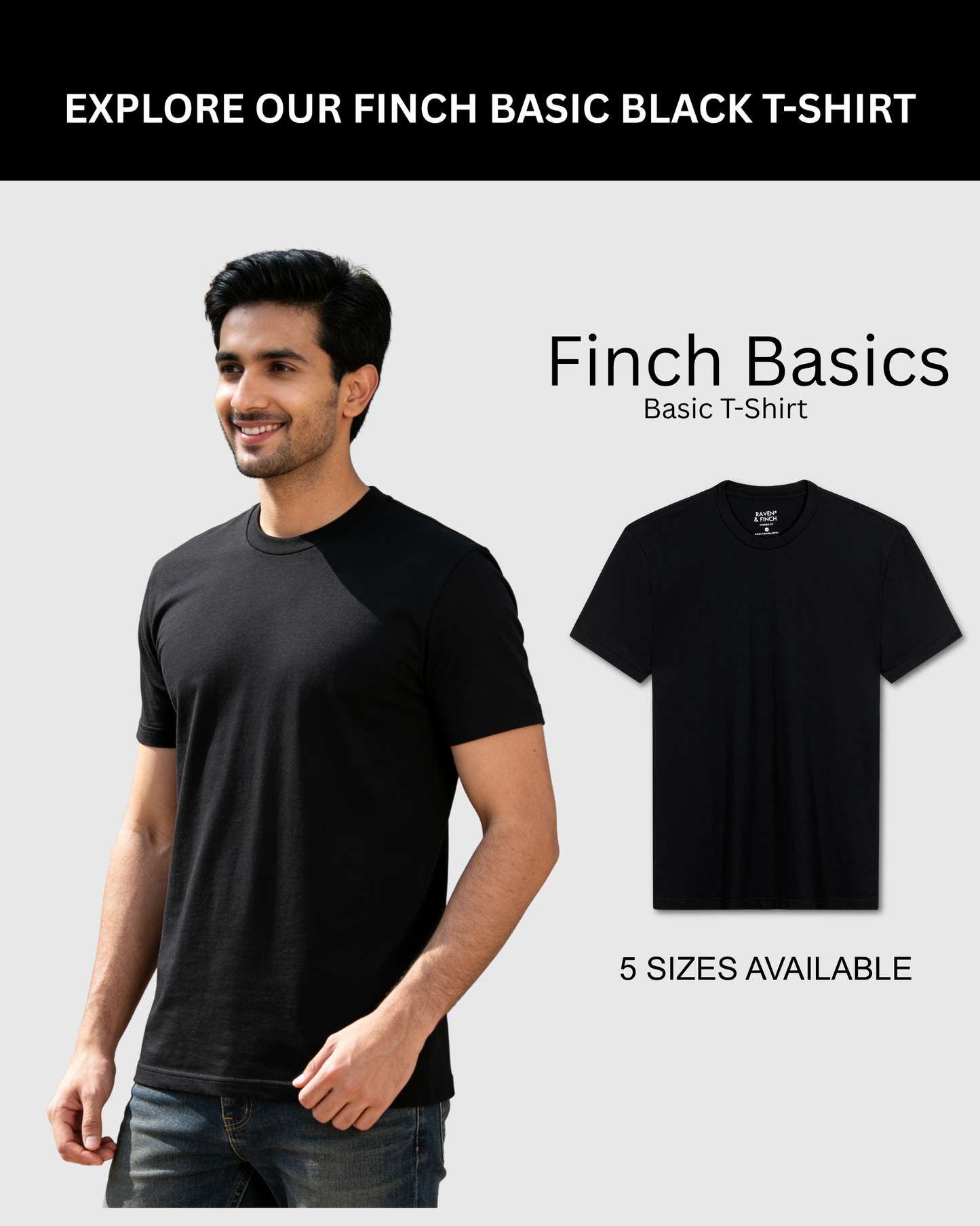 Men’s Crew Neck T-Shirt, Short Sleeve Slim Fit Solid Tee