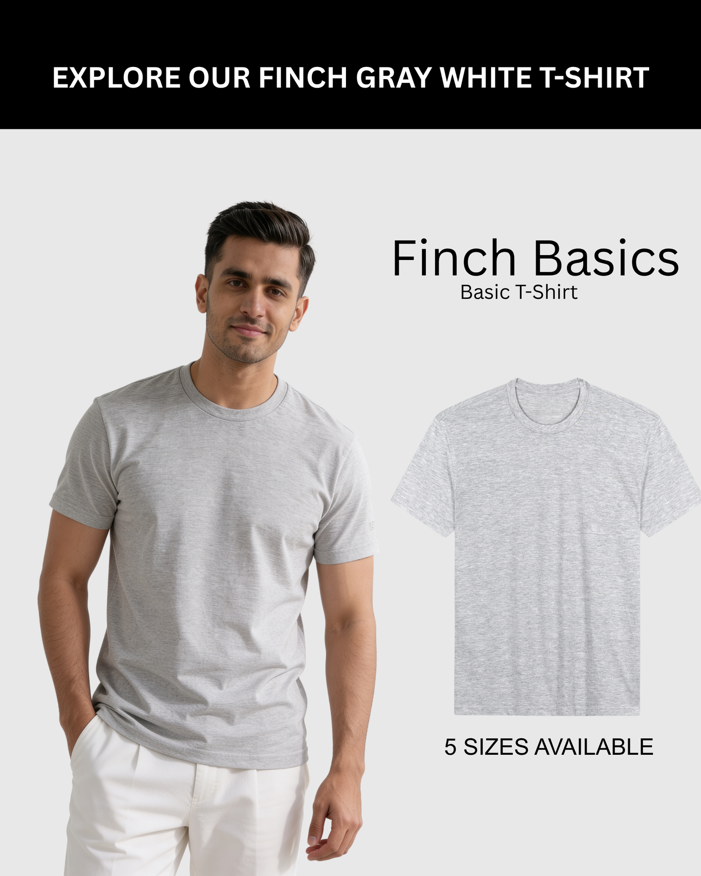 Men’s Crew Neck T-Shirt, Short Sleeve Slim Fit Solid Tee
