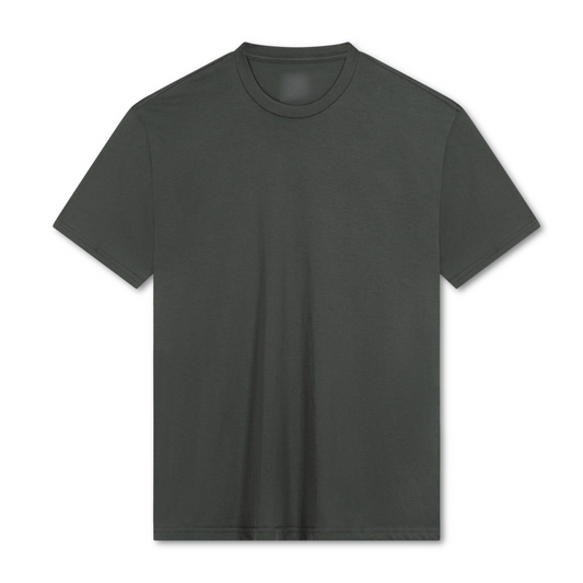Men’s Crew Neck T-Shirt, Short Sleeve Slim Fit Solid Tee, Carbon