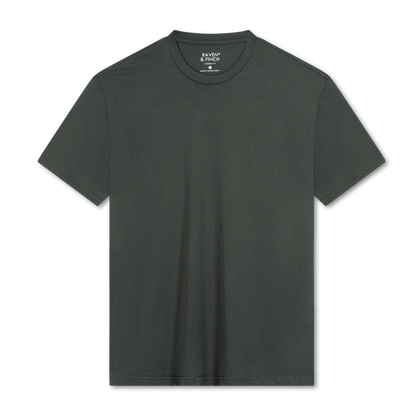 Men’s Crew Neck T-Shirt, 180 GSM Short Sleeve Slim Fit Solid Tee