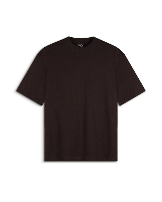 Men’s Chocolate Brown Drop Shoulder T-shirt
