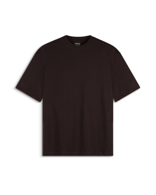 Men’s Dark Brown Drop Shoulder T-shirt