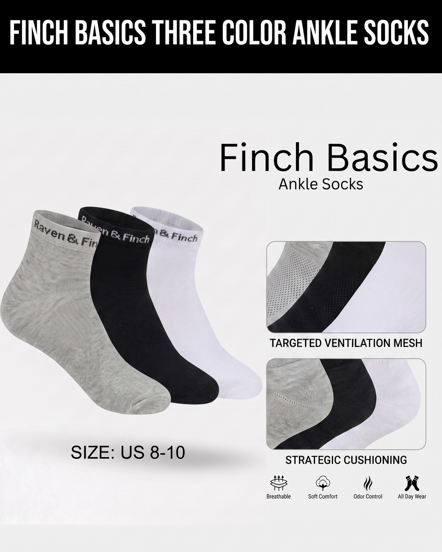 Finch Basics Ankle Socks