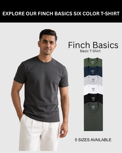 Men’s Crew Neck T-Shirt, Short Sleeve Slim Fit Solid Tee