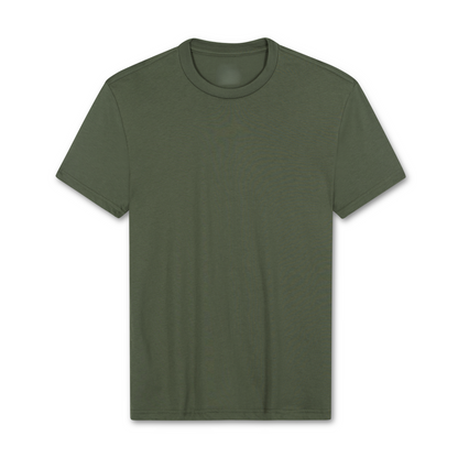 Men’s Crew Neck T-Shirt, Short Sleeve Slim Fit Solid Tee