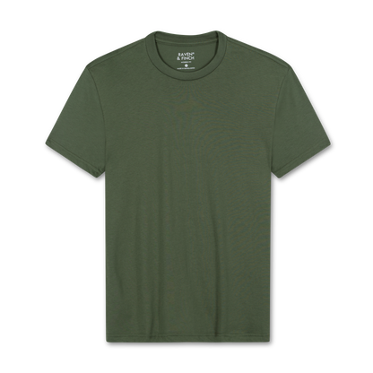 Men’s Crew Neck T-Shirt, 180 GSM Short Sleeve Slim Fit Solid Tee