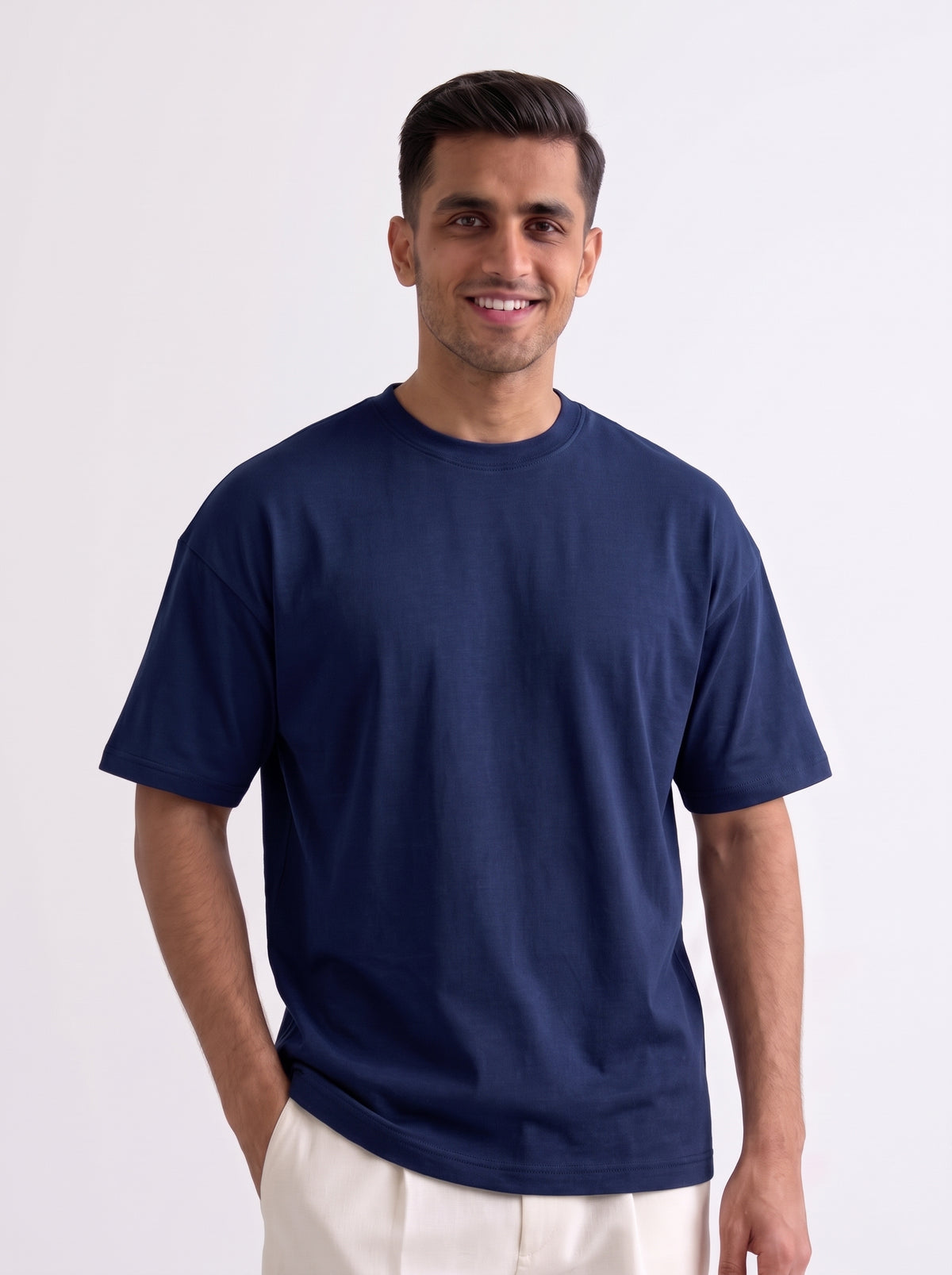 Men’s Navy Blue Drop Shoulder T-shirt